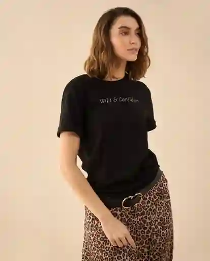 Camiseta Jaguar Negro Ultraoscuro Talla S 602G005 Esprit