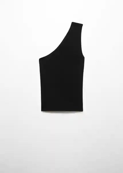 Top Asim Negro Talla XS  Mujer Mango