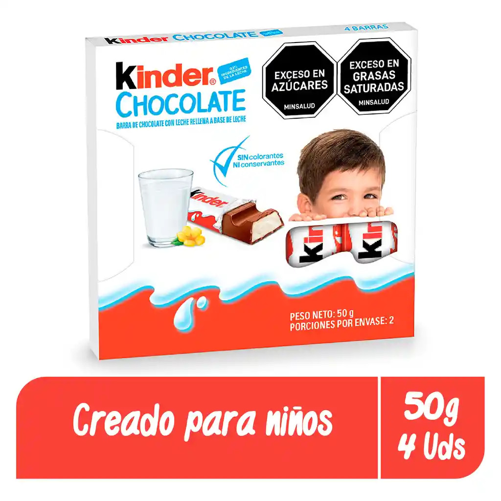 Kinder Chocolate en Barra con Leche