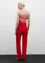 Pantalón Maca Rojo Talla 40 Mujer Mango