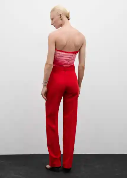 Pantalón Maca Rojo Talla 40 Mujer Mango