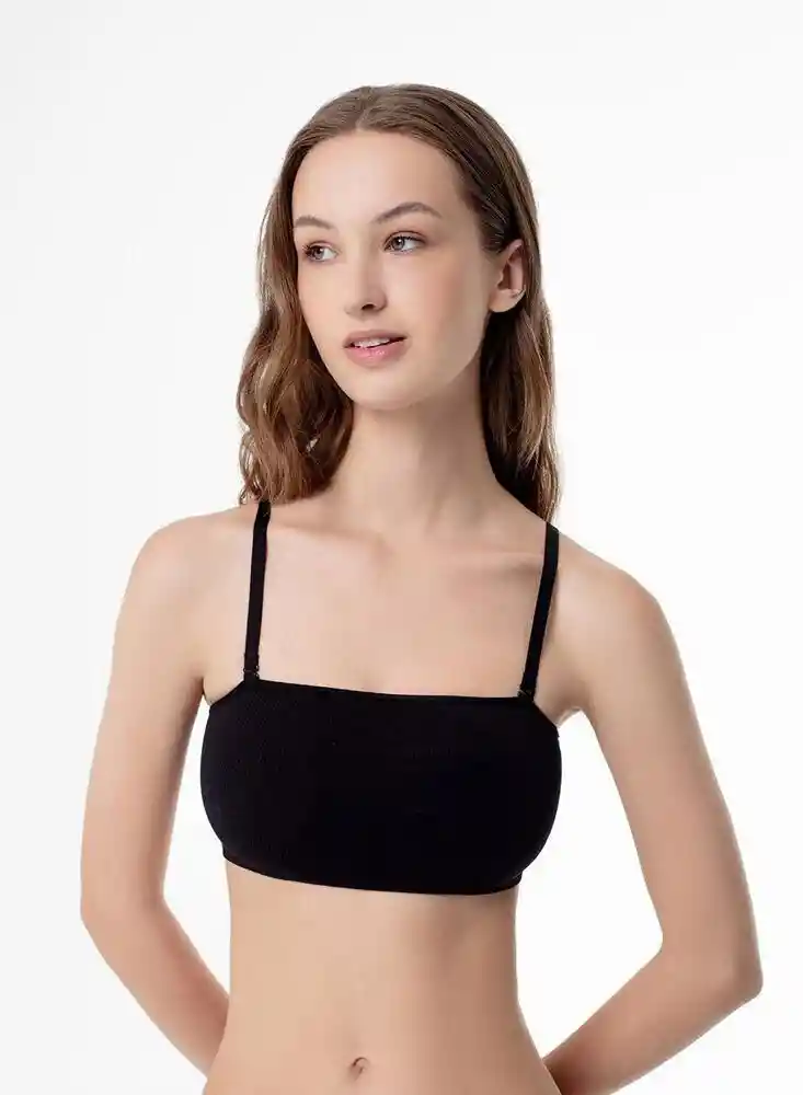 Top Int. Corto Mujer L-negro 799