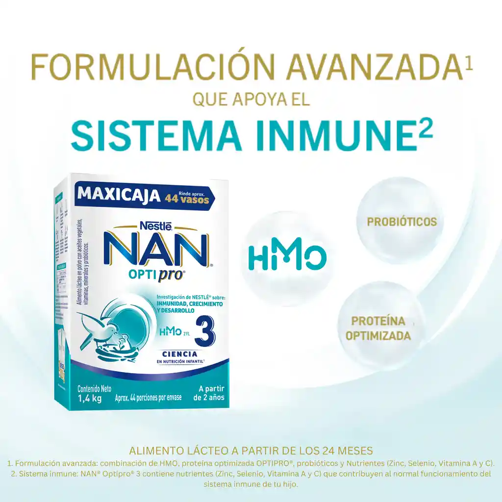 Alimento lácteo NAN OPTIPRO Etapa 3 x 1400g