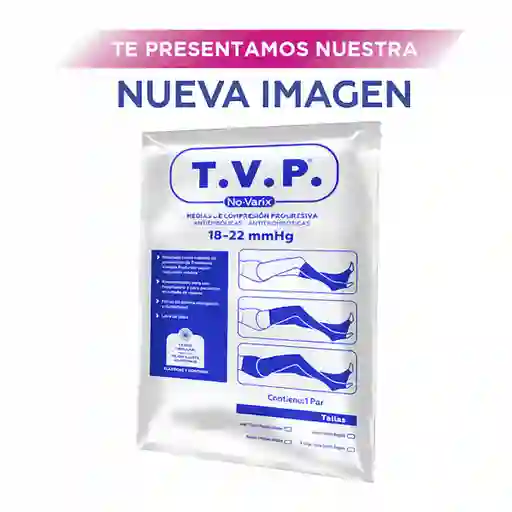 No-Varix Media TVP Antiembólica Cadera Unisex 18 mm/hg White S