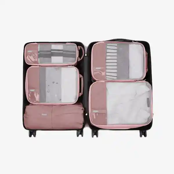 Bagsmart Set 6 en 1 Organizadores de Viaje Rosa