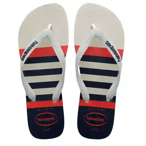 Sandalias Havaianas Top Nautical Hombre Blanco/azul Talla 39/40