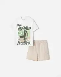 Conjunto Manga Corta y Pantalón Corto Bebito Kuwoc Baby Fresh Talla 4t