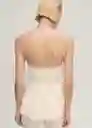 Top Dama Vainilla Talla M Mujer Mango