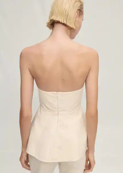 Top Dama Vainilla Talla M Mujer Mango
