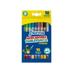 Norma Marcadores Lavables Doble Punta