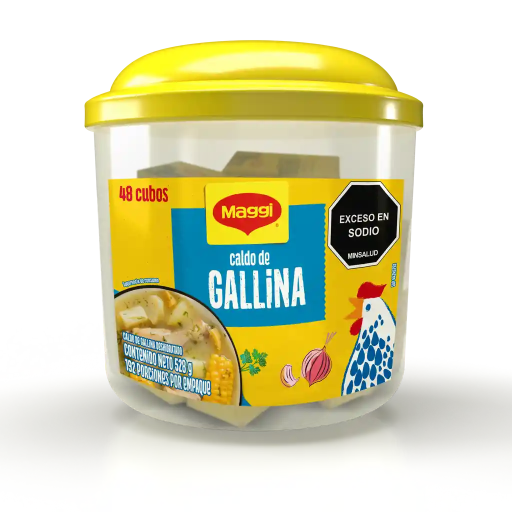 Maggi Caldo de Gallina x 12 cubos x 132g caja