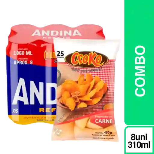 Combo Andina Refajo + Croko Empana Carne Para Compartir