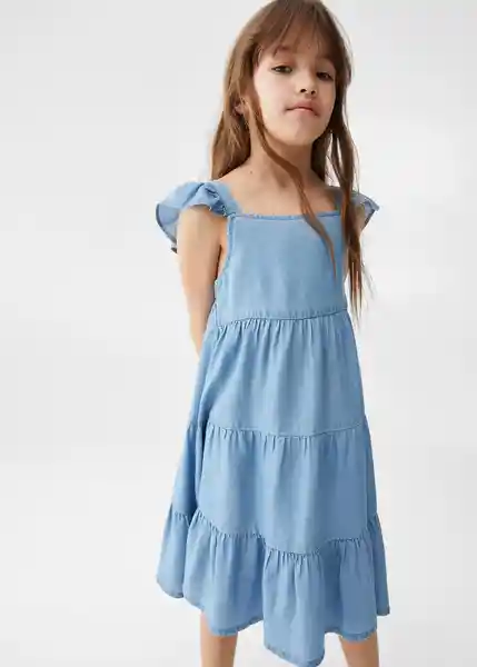 Vestido Rafaela Tejano Medio Talla 14 Niñas Mango