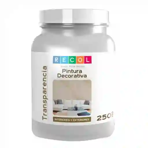 Recol Pintura Decorativa Para Interior y Exterior Plata
