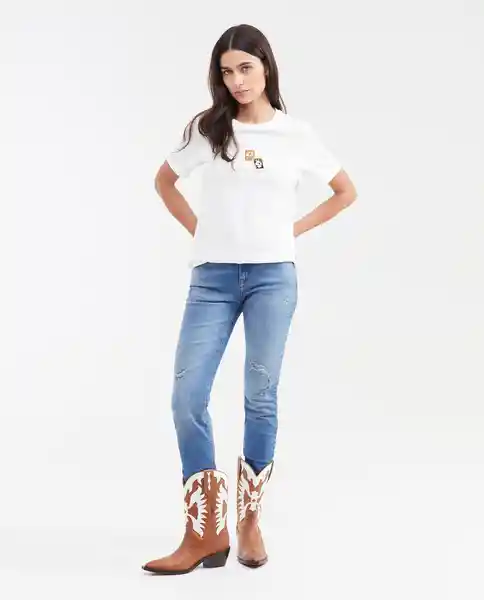 Jean Rusty Femenino Azul Cristalino Talla 10 Chevignon