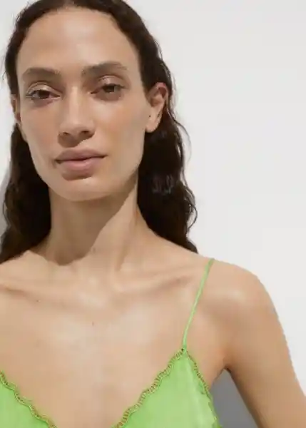 Top Rachy Verde Talla XS Mujer Mango