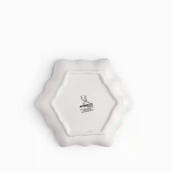 Plato Snowflake Blanco 19 cm Ambiente Gourmet