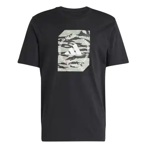 Adidas Camiseta Camo Box Manga Corta Hombre Negro Talla XL