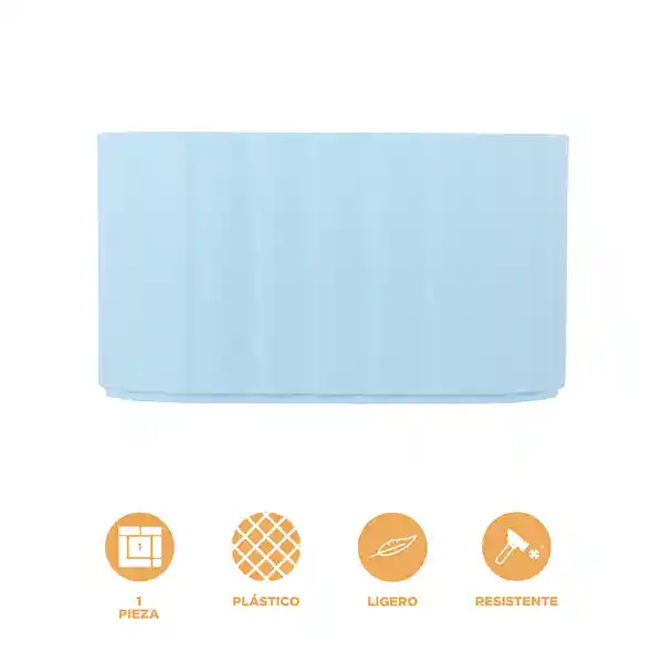 Organizador Plástico Compartimento Alta Macaron Azul Miniso