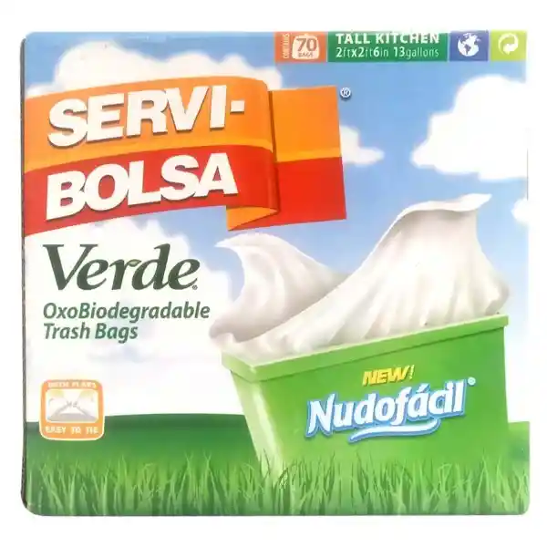 Servibolsa Bolsa Verde Oxibiodeg Grandes