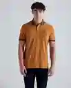  Camiseta Hombre Cafe Talla S 801E007 AMERICANINO 