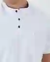 AMERICANINOCamiseta Masculina Manga Corta Cuelloneru Blanco Xxl