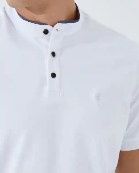 AMERICANINOCamiseta Masculina Manga Corta Cuelloneru Blanco Xxl