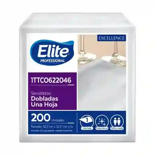 Elite Servilleta Gold Doblada Una Hoja 33 x 33