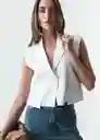 Chaleco Mujer Crudo Puro Claro Talla M 423G035 Naf Naf