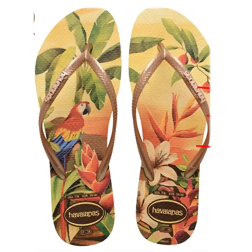 Sandalia Havaianas Mujer Slim Tropical Fcpr Marino/pitanga/blanco Talla 39-40