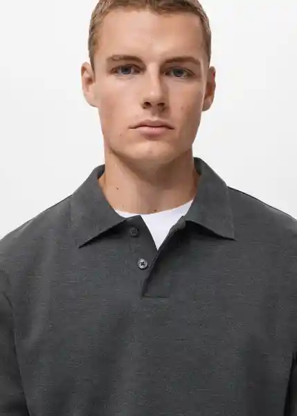 Buzo Sudadera Bola Gris Oscuro Vigore Talla M Hombre Mango