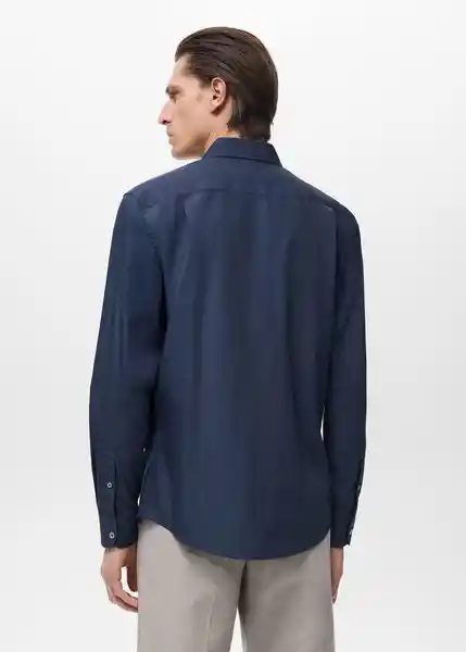 Camisa Play Navy Talla M Hombre Mango