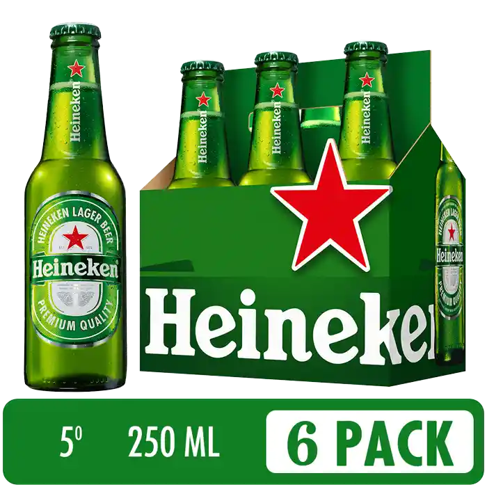 Heineken Cerveza Six Pack - Cerveza Premium