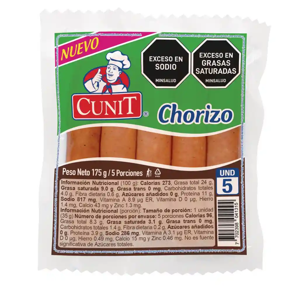 Chorizo Cunit Chorizo (175 Gr)