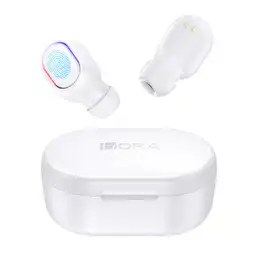 Audífonos Inalámbricos 1hora Aut114 Con Pantalla Blancos Tws