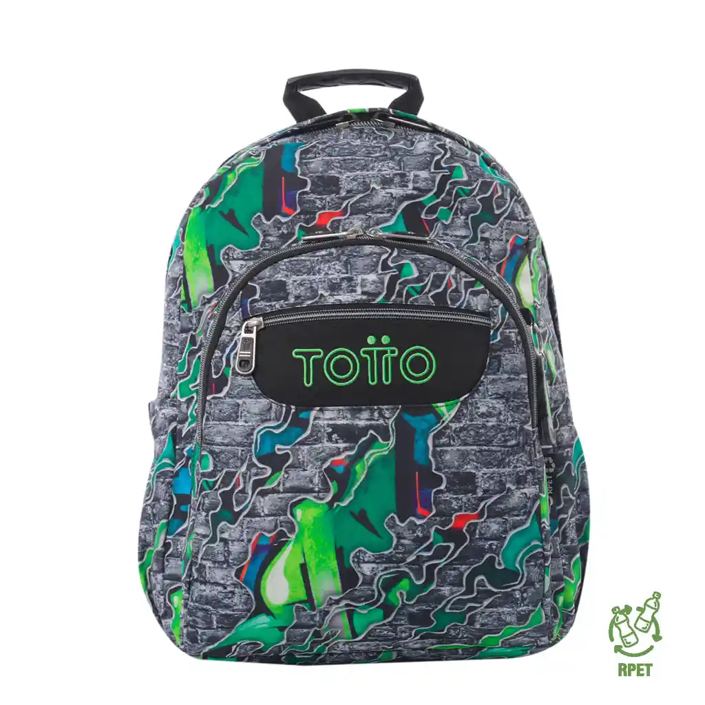 Morral Juvenil Porta Pc 14" Acuarela Gris