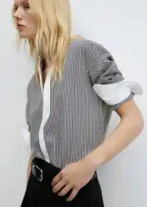 Camisa Marine Crudo Talla 18 Mujer Mango