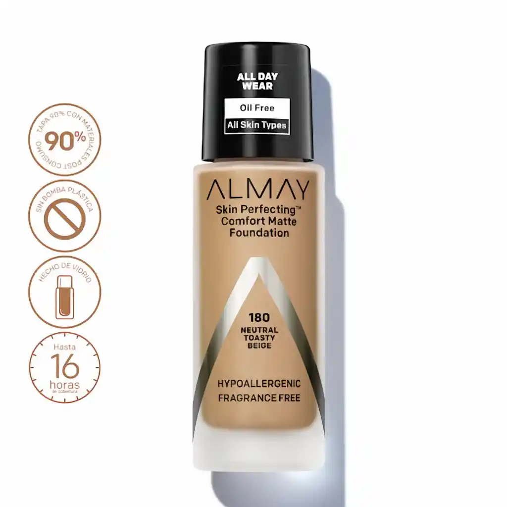 Almay Base Liquida Matte Warm Tan 210
