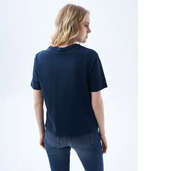 Camiseta Mujer Azul Talla S 602F002 Americanino