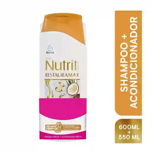 Nutrit Pack Champú + Acondicionador Restauramax Vitamin Complex