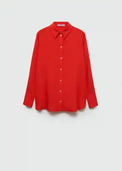 Camisa Celestia Rojo Talla XS Mujer Mango