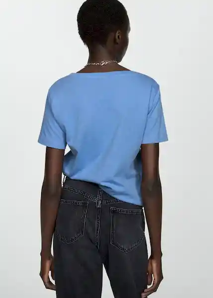 Camiseta Chalapi Azul Talla S Mujer Mango