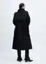 Abrigo Trench Chicago Negro Talla M Mujer Mango