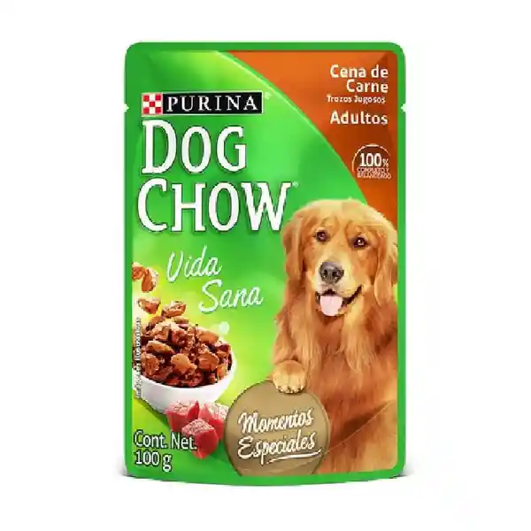 Dog Chow Alimento Para Perro Cena de Carne Trozos Jugosos 100 g