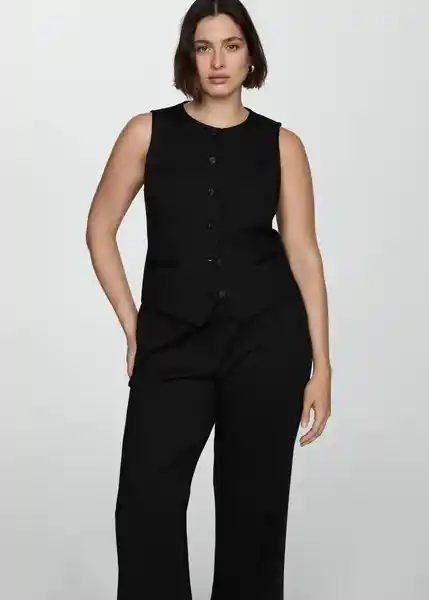 Pantalón Roma Negro Talla L Mujer Mango