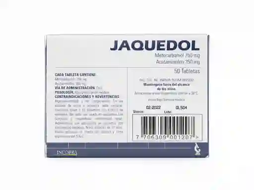 Jaquedol 750/350 Mg x 50 Tabletas
