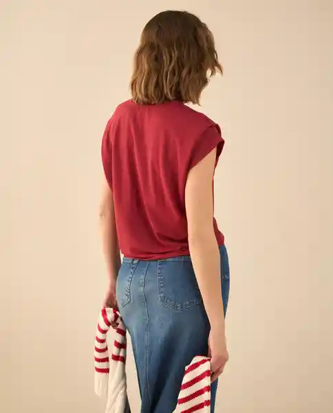 Camiseta Rojo Rio Oscuro Talla M 401G011 Esprit