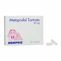 Metoprolol 50 Mg x 30 Tabletas
