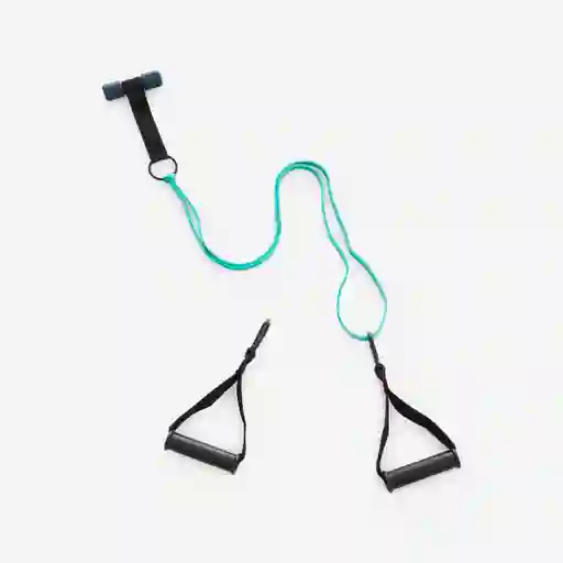 Kit Resistencia Musculación Agarraderas + Fijación Puerta + Banda Elástica