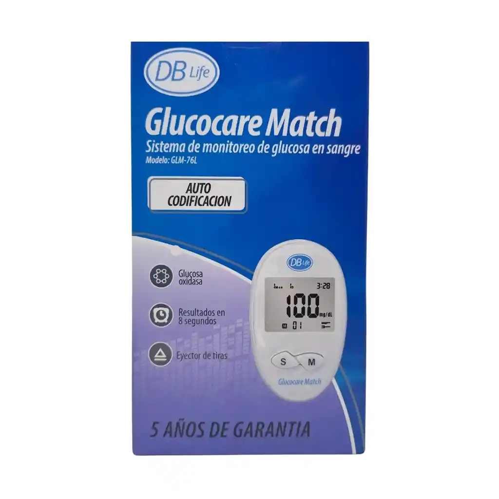 Glucometro Glucocare Match + 50 Tiras + 50 Lancetas Precio Especial +++